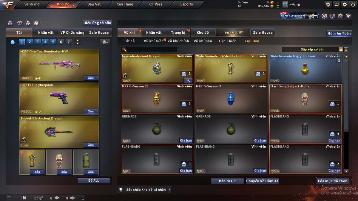 shop acc cf uy tin gia re